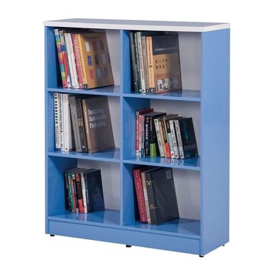 現貨熱銷-【PA1004-17】塑鋼書櫃(BK-235)(藍色)(開放式)