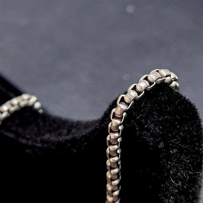新品佛牌方珠盒子鏈純鈦金3mm飾品嘻哈情侶配鏈項鏈子個性歐美男潮牌佛牌