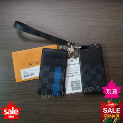 【真品*現貨】Louis Vuitton LV 棋盤格紋 零錢卡片包+手機殼 套組