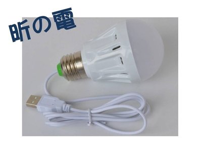 【勁昕科技】DC 5V 5W LED學習閱讀 戶外野營帳篷燈 節能USB小夜燈泡