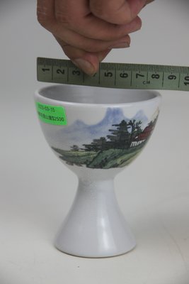 30315-回饋社會-特價品-中華陶瓷(山屋)老陶瓷茶杯-收藏品(不完整--郵寄免運費~建議預約自取確認)