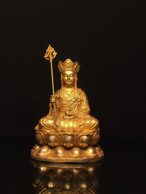 銅鎏金地藏王菩薩佛像，重2.3公斤，26080R