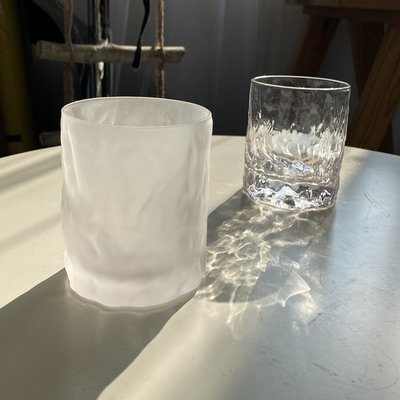 酒杯日式手工玻璃水杯 家用玻璃啤酒酒杯 飲料杯水波紋杯子咖啡牛奶杯