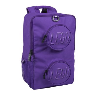 LEGO 樂高 ®Brick 紫色 積木磚背包  背包 開學書包 大容量 小學生書包 護脊書包 防水安全