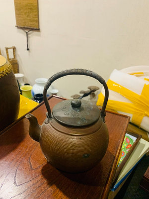 日本回流小銅壺銅壺日本回流 銅器蓋應該不是原配壺