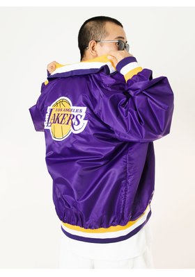 Cover Taiwan 官方直營 Starter LA Lakers 湖人隊 Kobe 嘻哈 棒球外套 紫色 (預購)