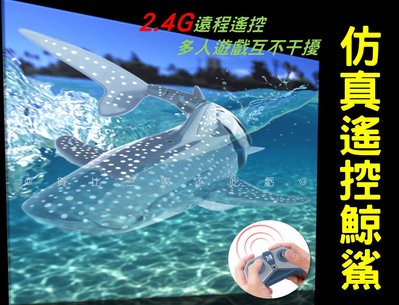 仿真遙控鯨鯊 2.4g 遙控鯊魚 鯊魚玩具 休閒玩具 電子鯊魚 水上遙控玩具 洗澡玩具 兒童寵物玩具 鯊魚造型玩具 戲水