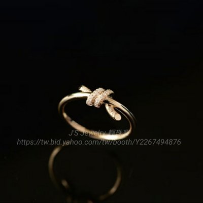 珠寶訂製 18K金設計款鑽石戒指 鑽戒 Tiffany Knot 風格