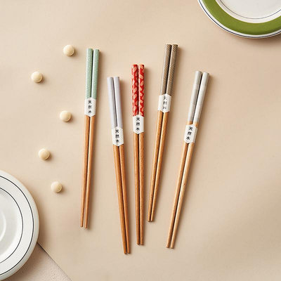 肆月暖初 日式創意木筷 家用耐高溫單人木質筷子一人一筷防滑好用~小滿良造館