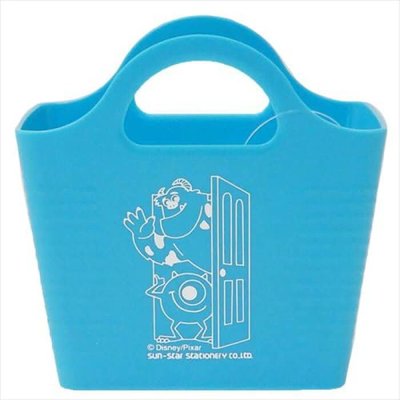 ˙ＴＯＭＡＴＯ生活雜鋪˙日本進口雜貨人氣迪士尼毛怪 三眼怪迷你手提袋造型小物文具收納箱2入組(預購)