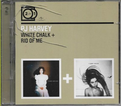 【二手CD，殼裂】PJ哈維 PJ HARVEY：WHITE CHALK 白粉筆 + RID OF ME 擺脫我《2CD》