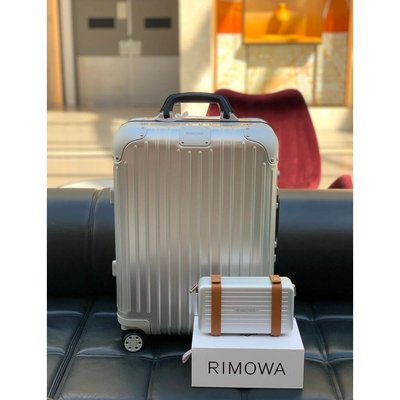 RIMOWA Original Cabin Twist 銀色鋁鎂合金 黑手把 登機箱 92590060 正品98新