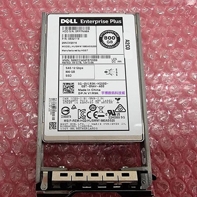 DELL SC存儲 800G SSD 2.5 SAS 固態硬碟0V1R9K HUSMM1680ASS200