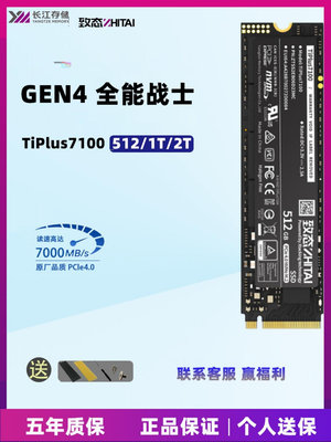 致態4.0 TiPlus7100長江存儲1T/512G/2T固態硬盤筆記本臺式NVMeM2