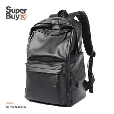 現貨：Superbuy大容量後背包皮革雙肩包 1415.6吋筆記本電腦包筆電包 防盜商務通勤包防水戶外旅行包書包