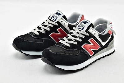 【實拍】NEW BALANCE 574 慢跑鞋 NB574 黑紅 復古 麂皮 男女鞋