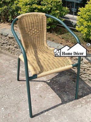 Home Décor 庭園美式休閒傢俱 - 抗UV塑膠(4張組)藤編咖啡椅現貨供應中民宿餐廳 售完不追加