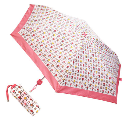 美國正品 COACH 花朵輕量型折疊晴雨傘-粉色【現貨】