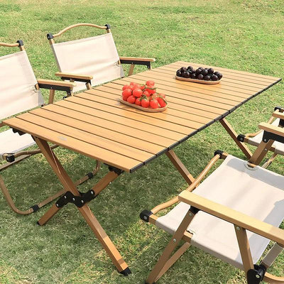 迪卡儂官方旗艦店戶外折疊桌椅便攜式超輕鋁合金蛋卷桌子野餐露營