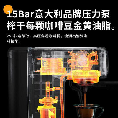 咖啡機Eupa/燦坤TSK-1820D小型家用半自動美式意式濃縮咖啡機蒸汽打奶泡磨豆機