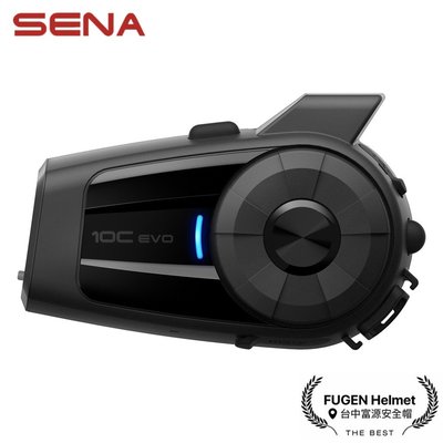 【台中富源】美國 SENA 10C EVO 重機藍牙4K攝影及通訊系統 藍芽耳機 行車紀錄器 4K 錄影 4人 單包裝