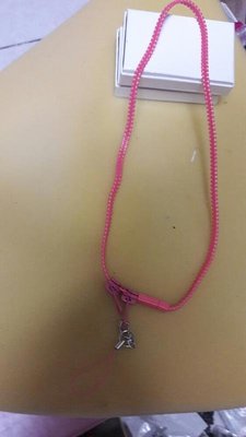 手機吊飾(名牌掛繩)#粉紅色菈鍊造型