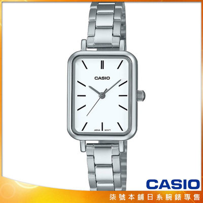 【柒號本舖】CASIO 卡西歐石英方形鋼帶女錶-黑色 / LTP-V009D-1E (台灣公司貨)