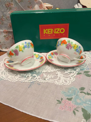 日本kenzo高田賢三水果花卉咖啡杯紅茶杯