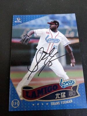 2012 中華職棒 年度球員卡 Lamigo 桃猿 尤猛 親筆簽名卡 SHANE YOUMAN 普卡 053