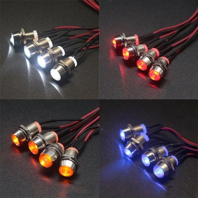 模型 LED 遙控車 燈組 4燈泡 4同色款 附金屬燈座 油動 電動 HSP 偉力 RC 燈 車燈