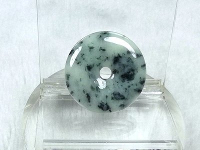 [Disk水晶][時來運轉]老坑冰糯飄綠花翡翠平安扣DA-02-A貨專賣