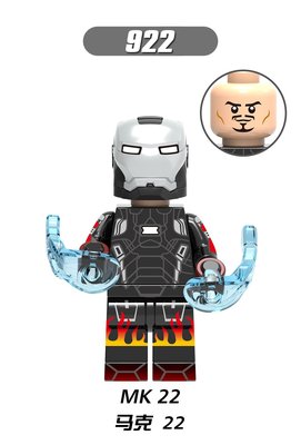 【積木班長】922 鋼鐵人 MK22 鋼鐵俠 馬克  超級英雄 MK 人偶 欣宏 袋裝/相容 樂高 LEGO 積木