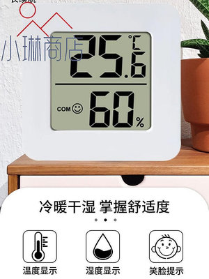 空氣電子溫濕度計室內家用精準高精度干濕兩用壁掛式嬰兒室溫表-小琳商店