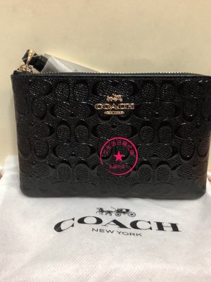 代購現貨 Coach x Disney 壓紋真皮手拿包