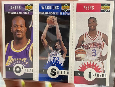 NBA 球員卡 Allen Iverson O'Neal 1996-97 CC Mini-Cards 新人特卡