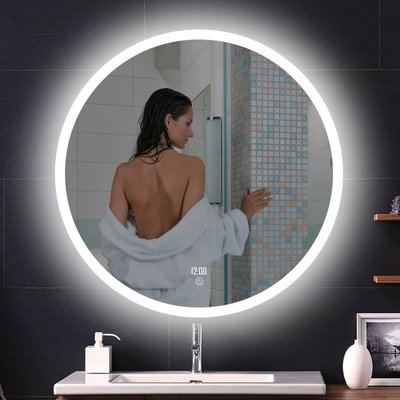 耶波蘭 智能浴室鏡衛浴鏡子廁所無框LED燈鏡壁掛衛生間防霧定制 可開發票