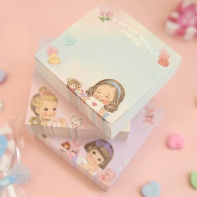 ❅PAVEE❅ 韓國afrocat~Paper Doll Mate Memo v3 復古洋娃娃 便條紙200張