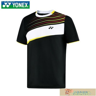 2021新款YONEX尤尼克斯羽毛球服男女速干短袖YY團隊運動服110361/大笨鼠/
