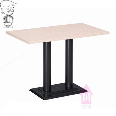 【X+Y】艾克斯居家生活館      餐桌椅系列-艾碧 3*2尺餐桌(719烤黑腳/木心板).適合居家或營業用.摩登家具