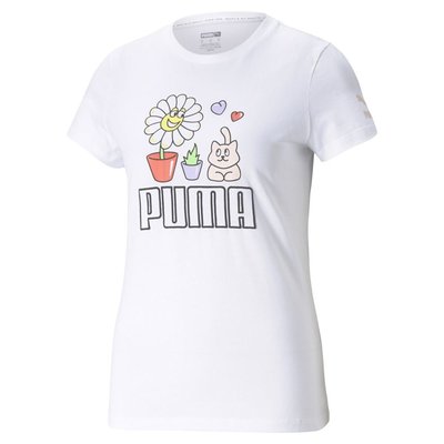 【豬豬老闆】PUMA 流行系列Summer Streetwear 白色 短袖 短T 歐規 休閒 女款 53255202