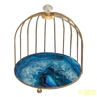 天誠TC[SAKURA HOME] 化妝品架組織器持有者梳妝台浴室化妝架1層藍色