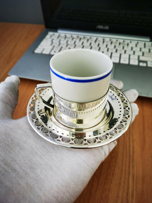 ！純銀歐洲古董銀器小茶杯咖啡杯主人