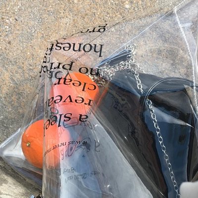 透明包PVC購物袋便當包手提袋韓國新款水果袋拍照ins人氣款沙灘包