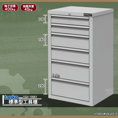 【天鋼】 EGA-10061 工具櫃(6屜) 耐重櫃 效率櫃 工具收納櫃 抽屜櫃 重型櫃 四層抽屜 收納櫃 零件櫃