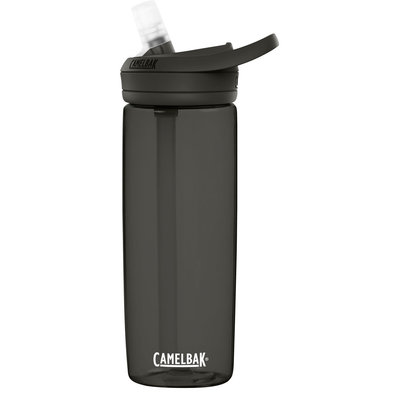 【Camelbak】《送咬嘴蓋》600ml eddy+多水吸管水瓶 炭灰 透明水壺單車水壺吸管水壺