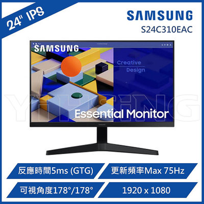 SAMSUNG 三星 S24C310EAC 24型 平面窄邊美型螢幕 顯示器