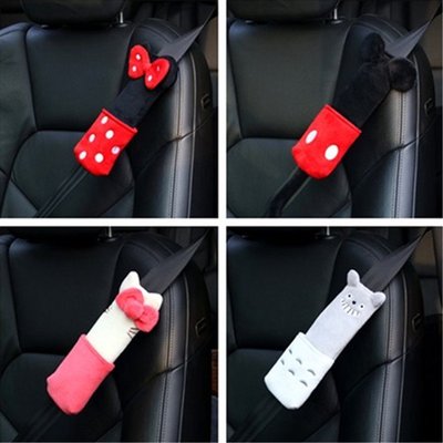 [酷奔車品]Mickey Hello Kitty Car Sefety Seat Belt Cover Child Sea R8g5