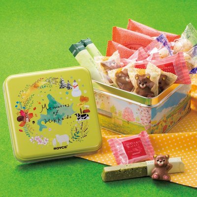 Ariel's Wish-日本北海道ROYCE巧克力威化夾心巧克力餅乾脆菓巧克力酥片-四季限量版綜合鐵盒款禮盒組-現貨1