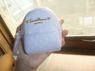 (~oriental lily mall~)韓國Teenie weenie小熊-淺紫色後背包式零錢包~可掛鑰匙也可掛包包
