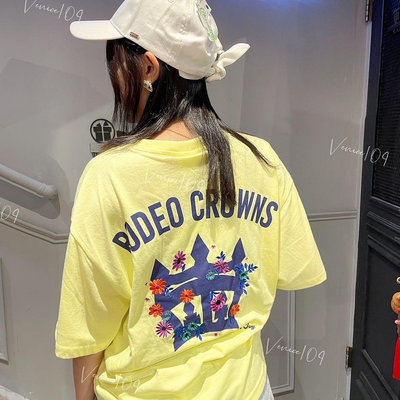日本專櫃品牌RODEO CROWNS字母LOGO花卉T恤上衣Venice維娜絲日本連線代購